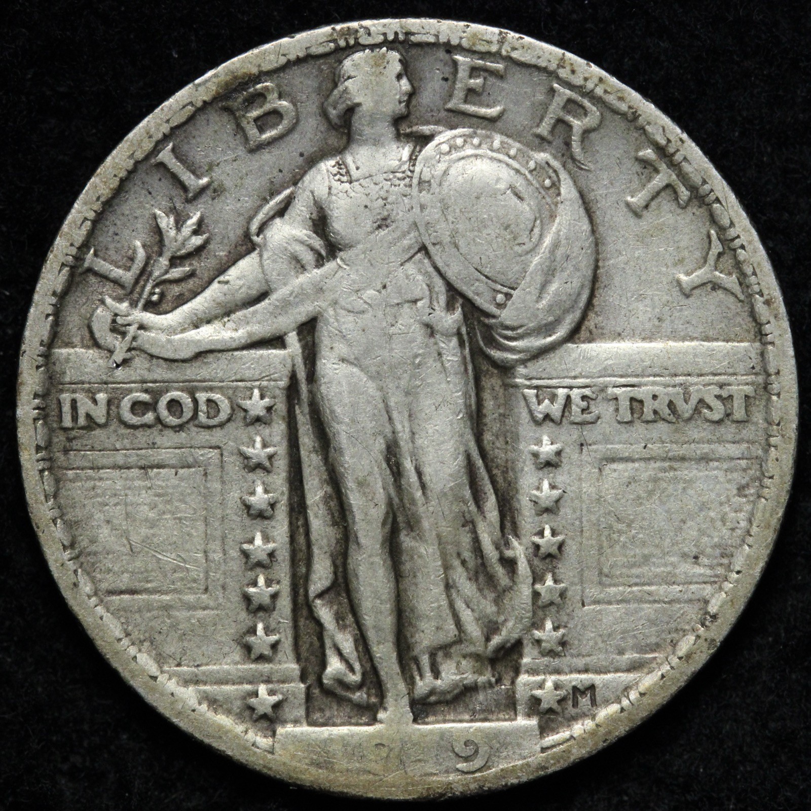 1919 Standing Liberty Silver Quarter XF E304 GTHM