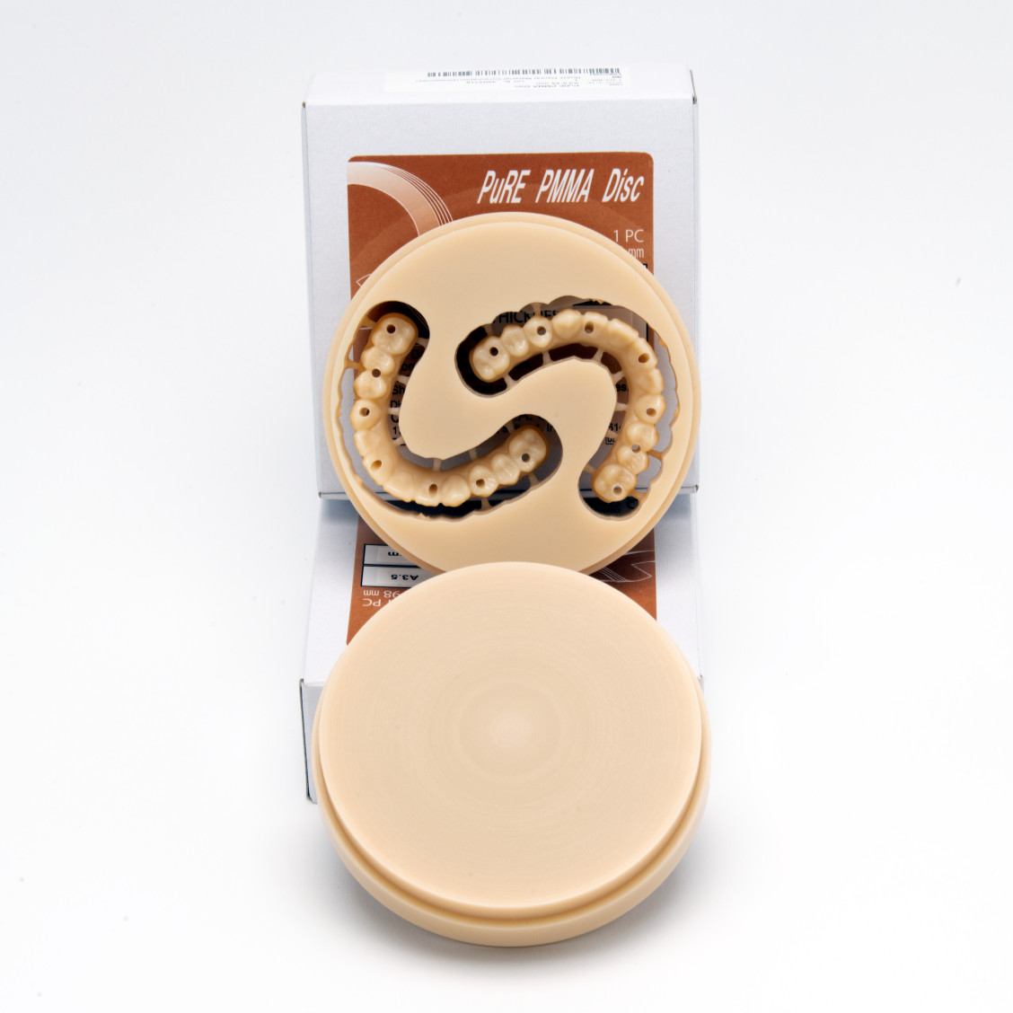 PuRE PMMA DISC 98mm Diameter Thickness 25mm CAD CAM Dental All Shades