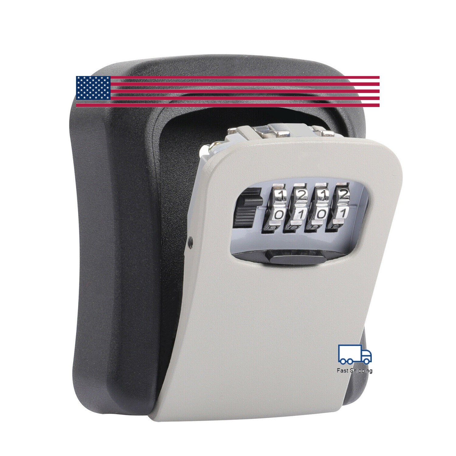 4 Digit Key Safe Lock Box Combination Wall Mount Security Storage Case Organizer