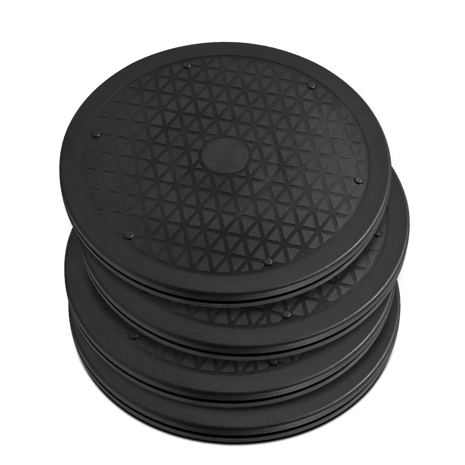 4 Pack 10 Inch Lazy Susan for Table Top, Black Lazy Susan Turntable Organizer...