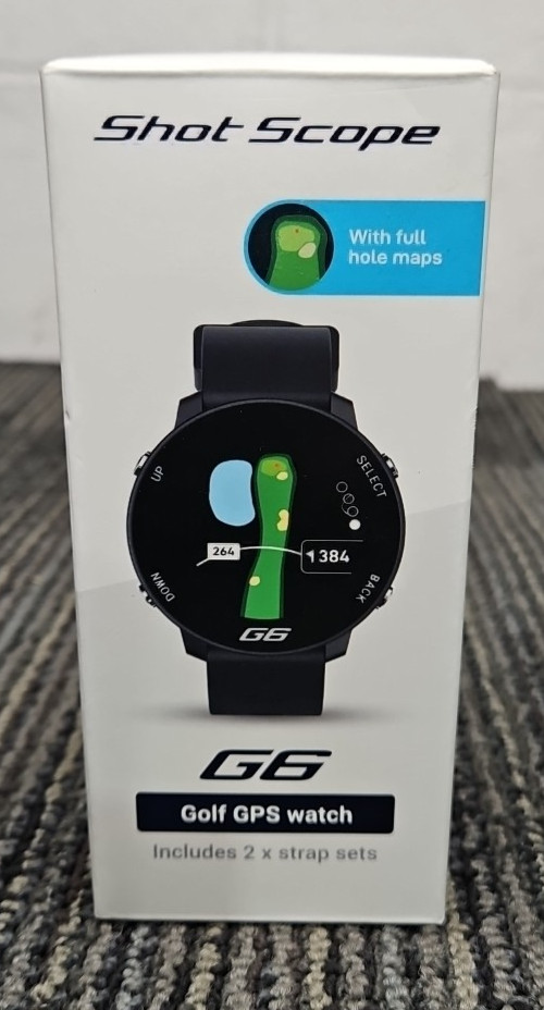 Shot Scope G6 GPS Golf Watch + 2 Shot Scope Watch Straps
