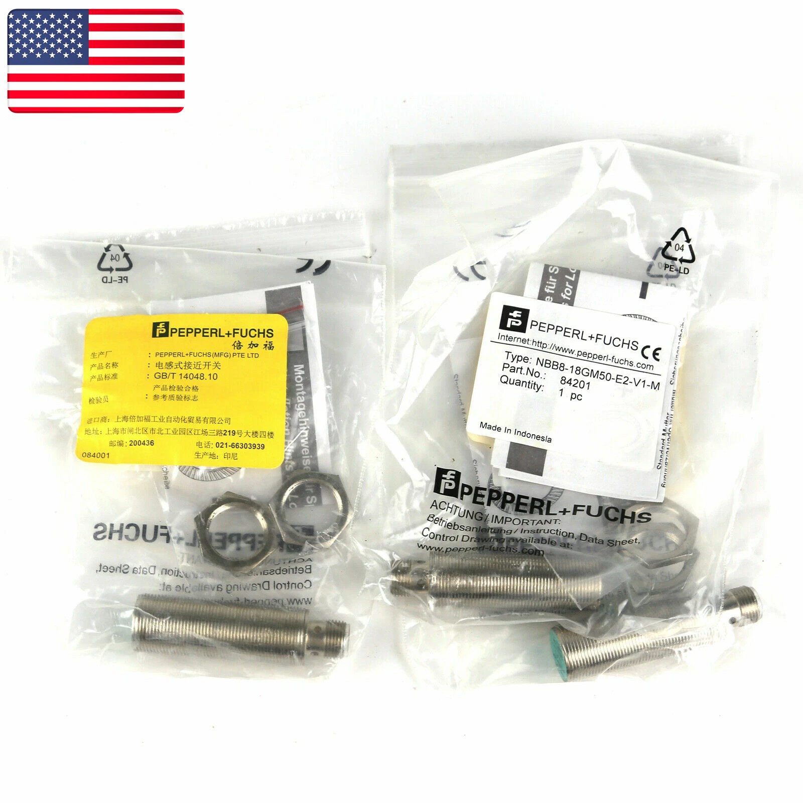 ONE Pepperl+Fuchs NBB8-18GM50-E2-V1-M Proximity switch sensor 1Pc New - US Stock