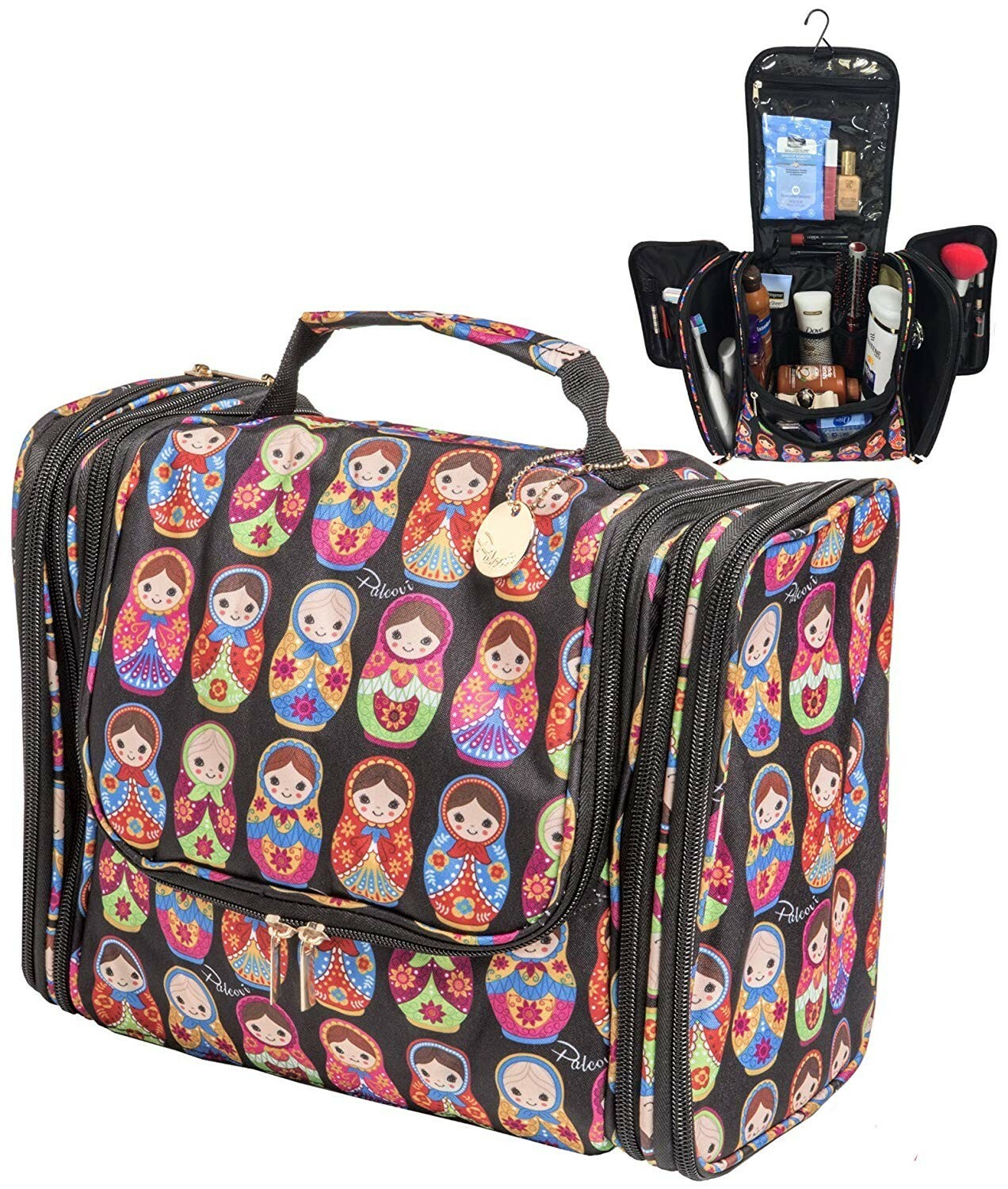 Extra Large Capacity Travel Bag Organizer Pattern: Matryoshka Dolls by Palcovi