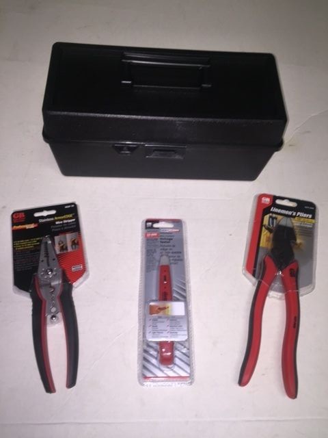 GB Gardner Bender Greenlee Trio Linemen Pliers Wire Stripper Voltage Sensor Box