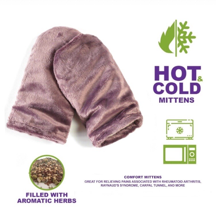 Heated Microwavable Mitts Hot/Cold Deep Penetrating Herbal Aromatherapy