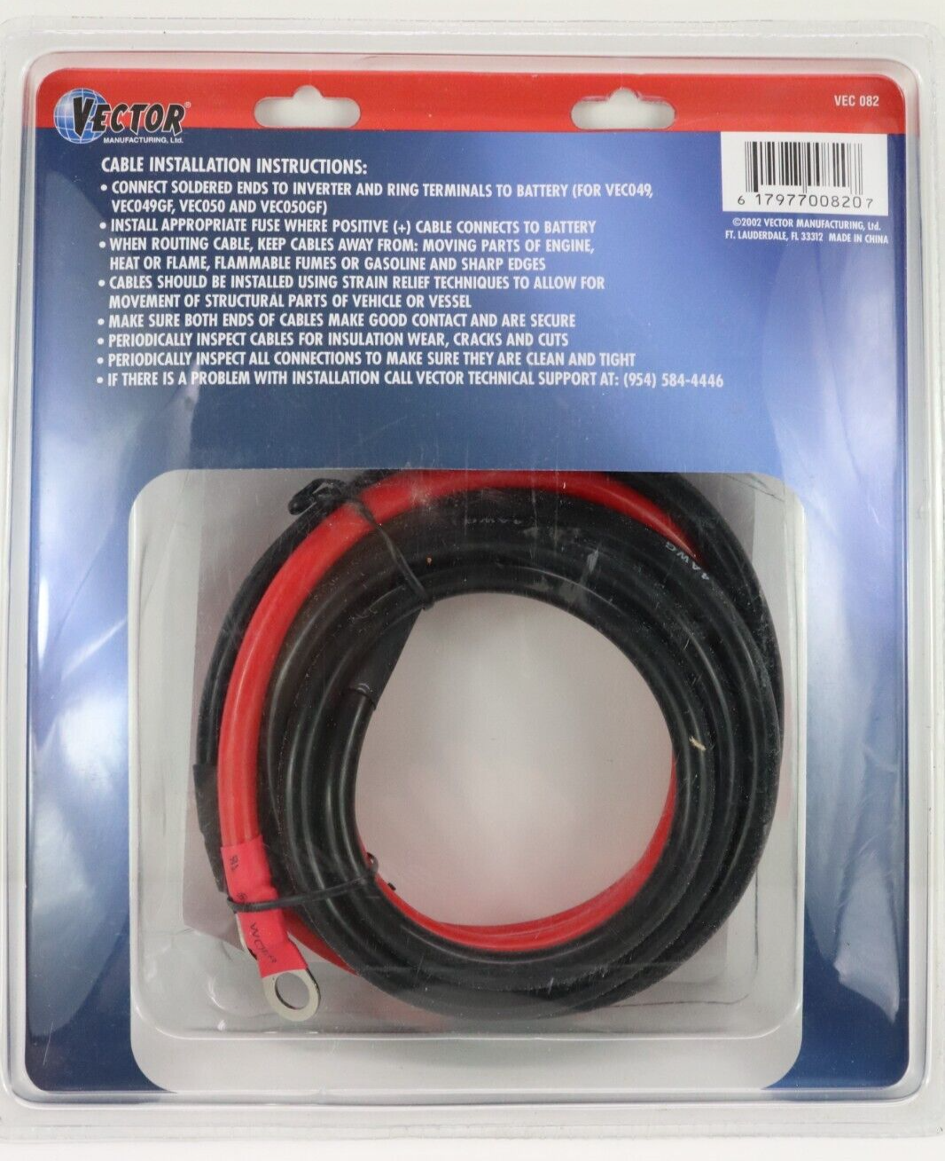 Vector MAXX Power Inverter Heavy Duty Cable Set VEC082 NEW