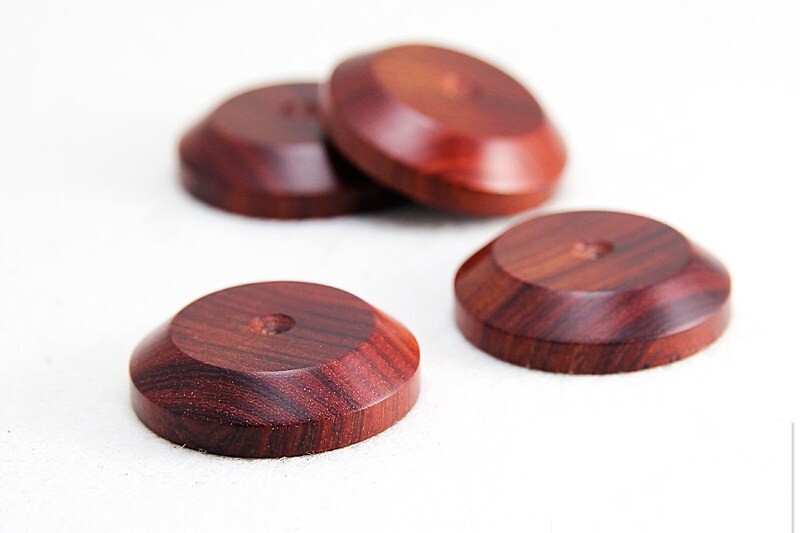 4 pcs Rosewood D33mm * H8mm HiFi audio Speaker Isolation Spikes Mat Pads Feet