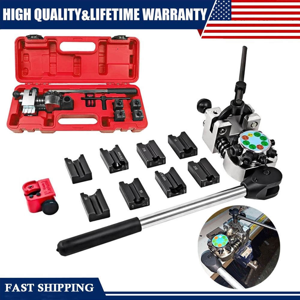 Brake Tube Line Flaring Tool 45 Degree Set Single Double Bubble Flare Tool Kit