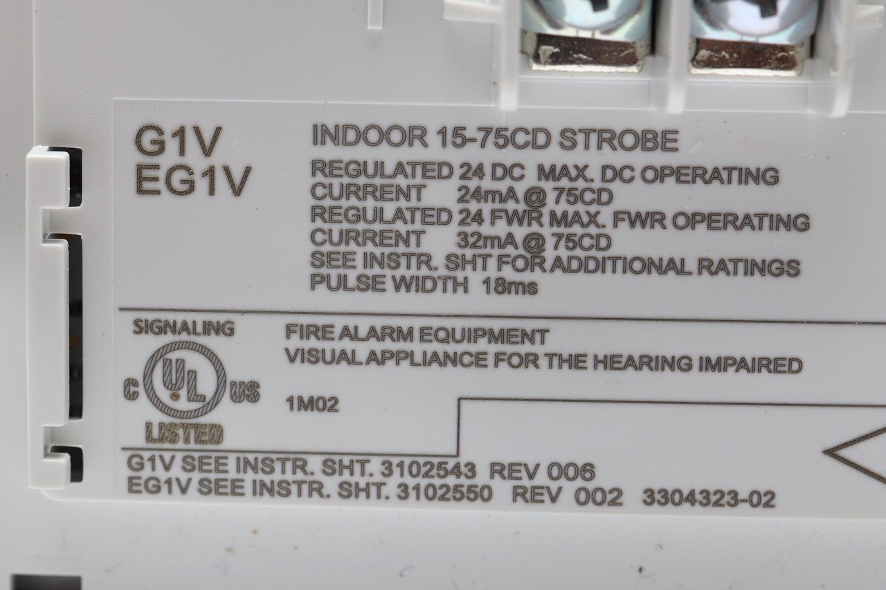 Edwards G1VWF Wall Mount Strobe w/ Fire Marking