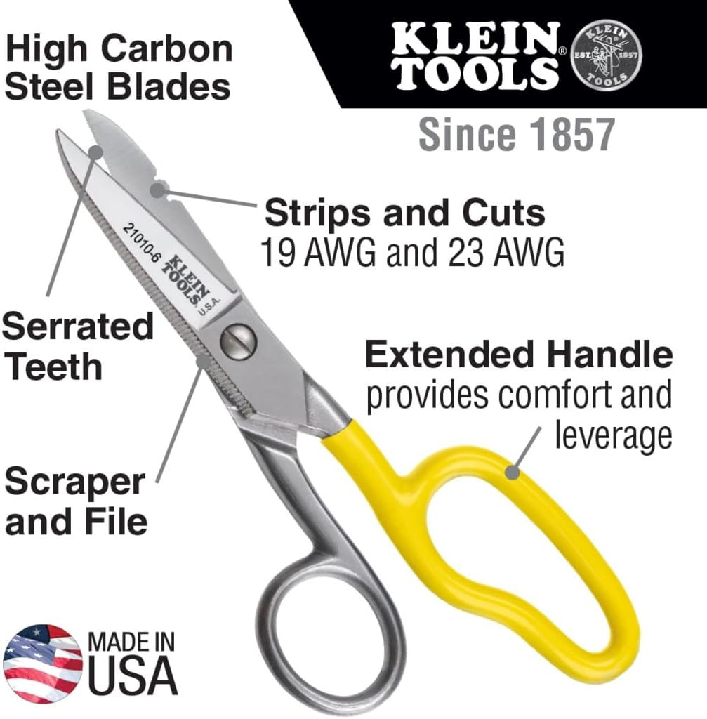 21010-6-SEN Free-Fall Snip, Scraper, File, Serrated Blades, Made in USA