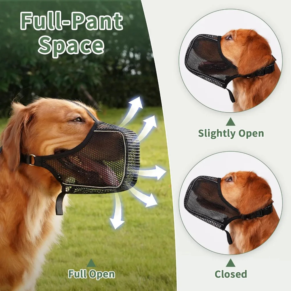 Soft Dog Muzzle for Small Large Dogs Mask Anti Biting Chewing Licking Breath.