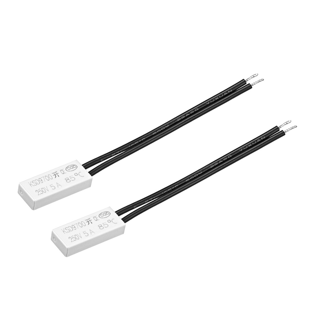 KSD9700 Thermostat, 85℃ N.O 5A Plastic Bimetal Temperature Control Switch, 2pcs