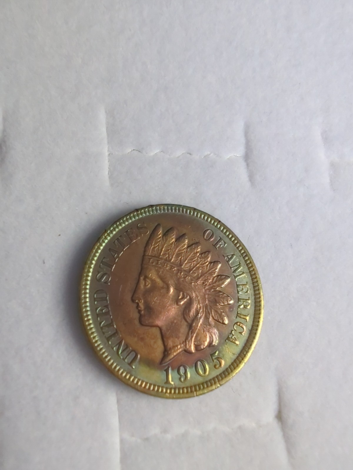 1905 1C Toned Indian Cent Uncirculated