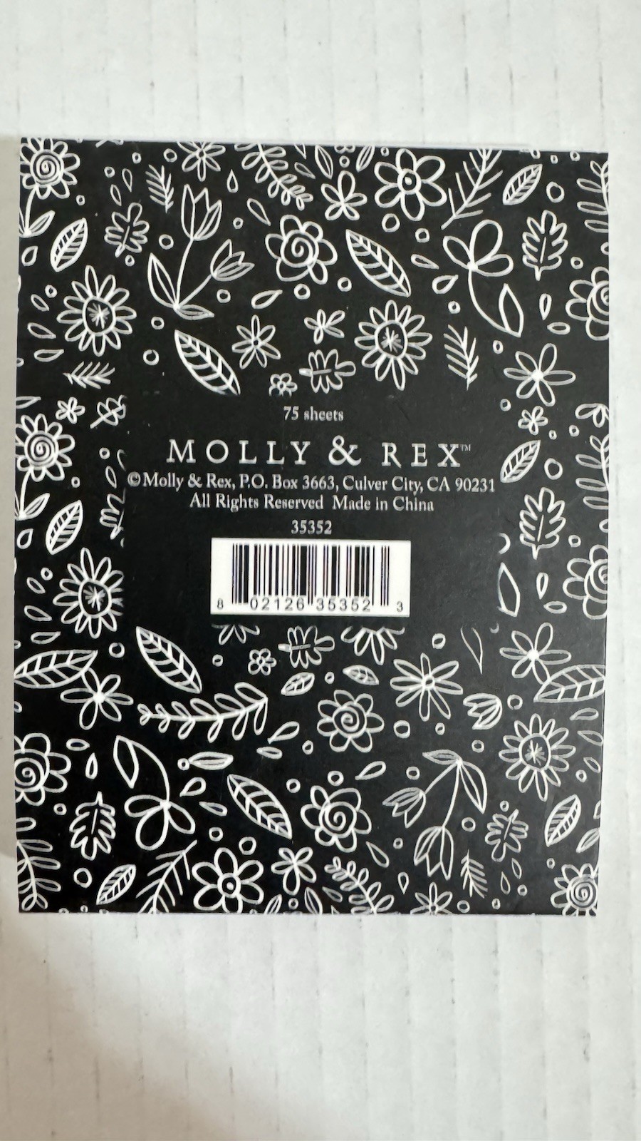 MOLLY & REX NOTEPAD NOTEBOOK MAGNET CLOSURE TODAY GREAT 75 SHEETS 4 X 3 NEW