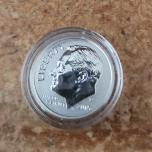 2015 p silver reverse proof Roosevelt dime in original capsule.