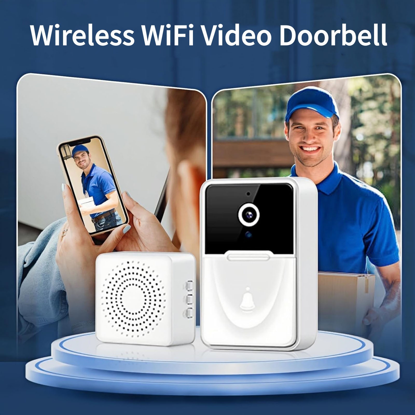 WiFi Doorbell Wireless Security Video Camera Intercom Easy Installation Set