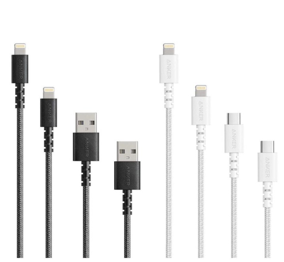 Anker PowerLine Select+ 2 USB-C & 2 USB-A LIghtn. Cables Black/White MFi-Certifi