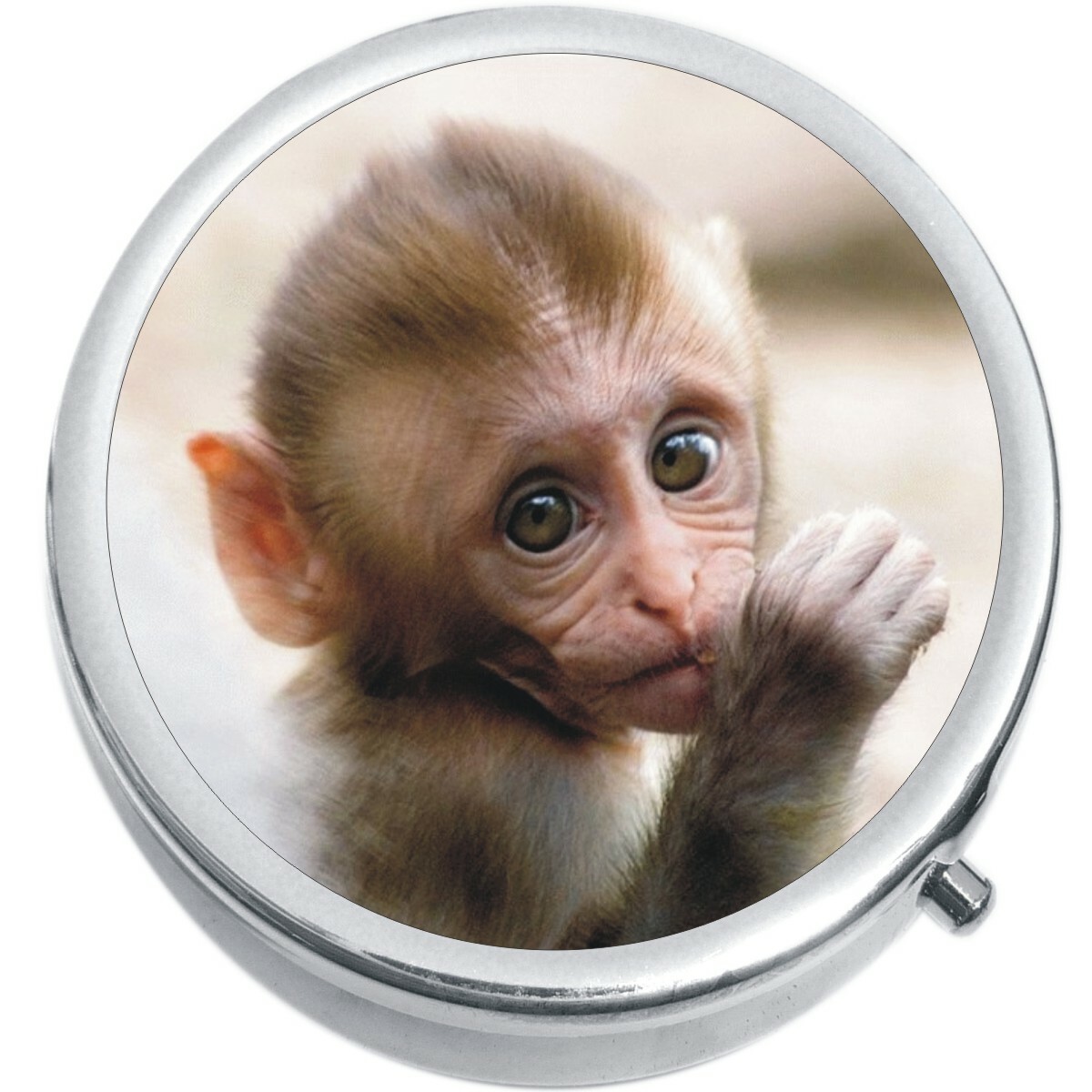 Baby Monkey Medicine Vitamin Compact Pill Box