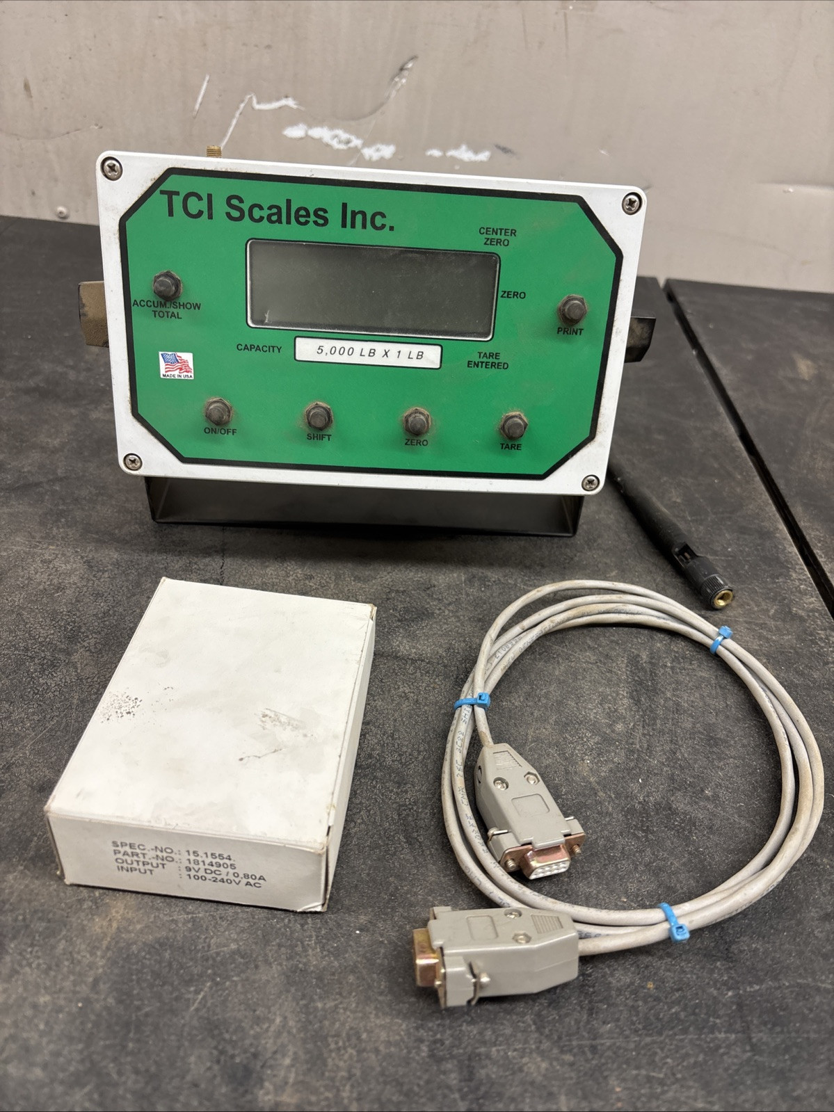 NEW NO BOX TCI Tri-Coastal Industries OK-DCRA Platform Scale Display 5,000lbx1lb