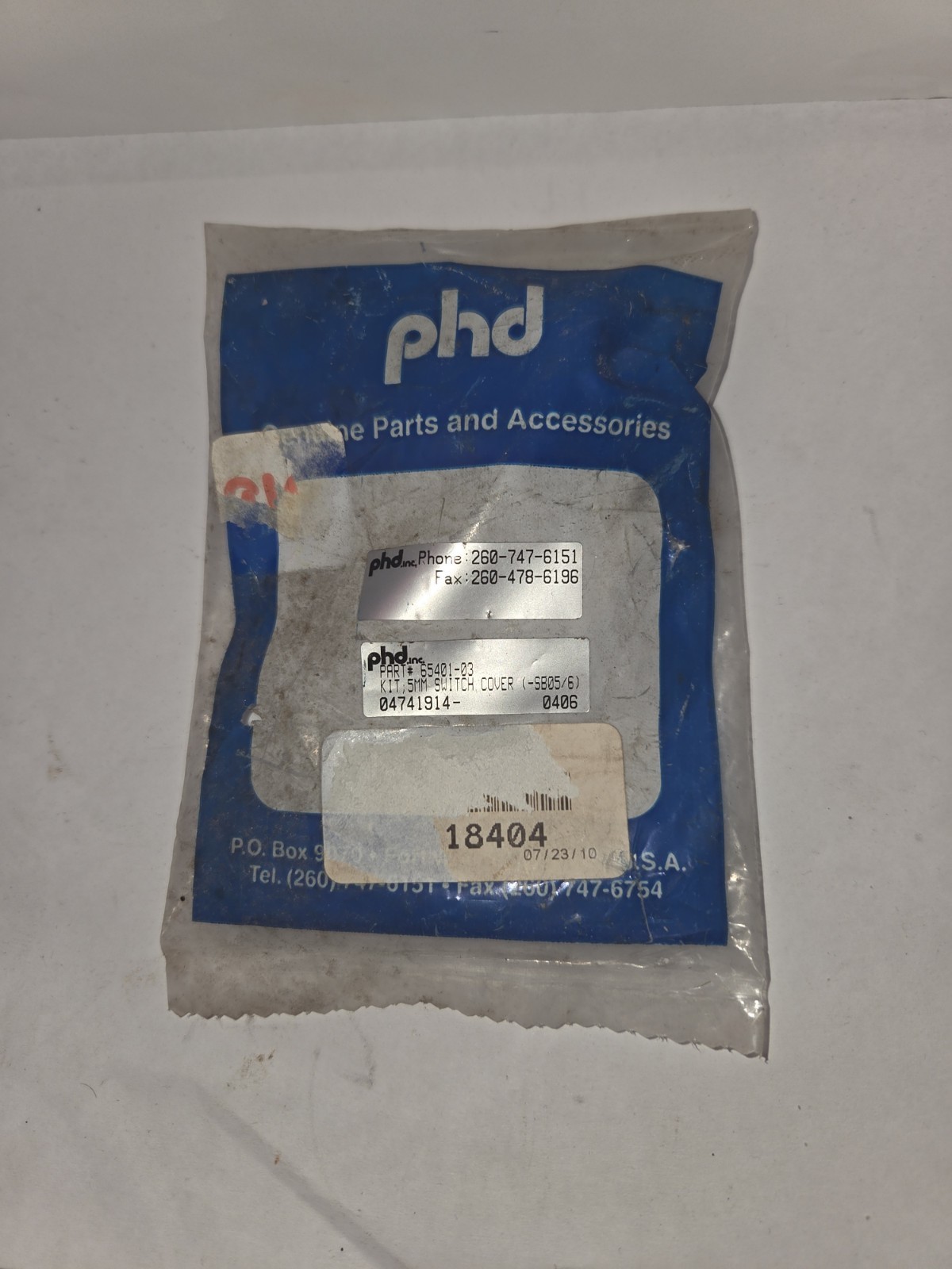NEW GENUINE PHD 65401-03 5mm SWITCH COVER KIT, SEALED
