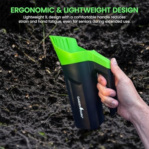 Garden Guru Handheld Seed Spreader Shaker – Multi Use Grass Seed, 1 Pack