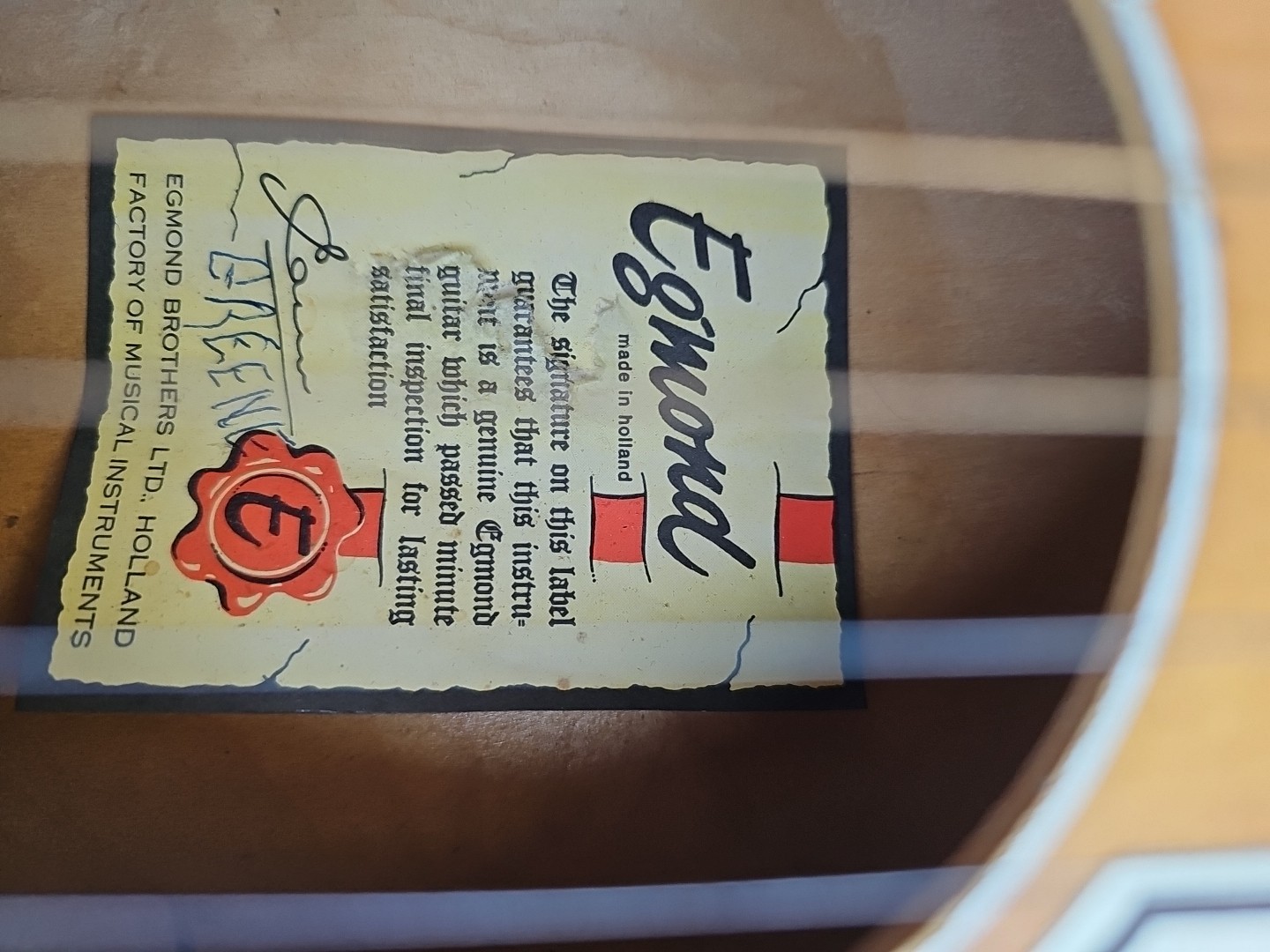 egmond guitar With Case. Used