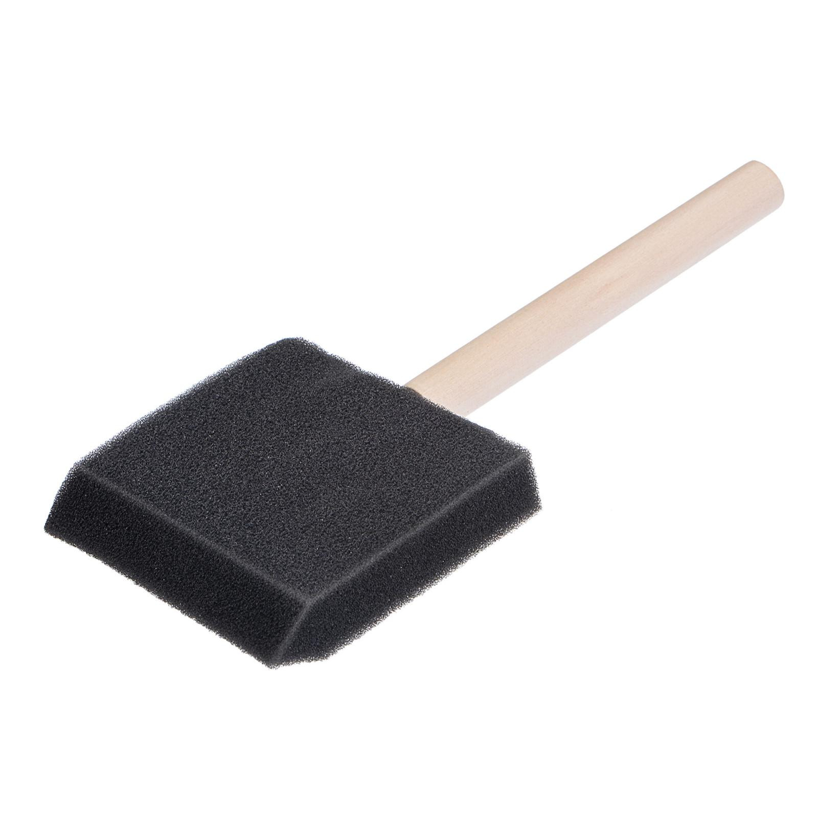 3 Inch Foam Paint Brushes  Edge with Wood Handle Sponge Brush 12Pcs
