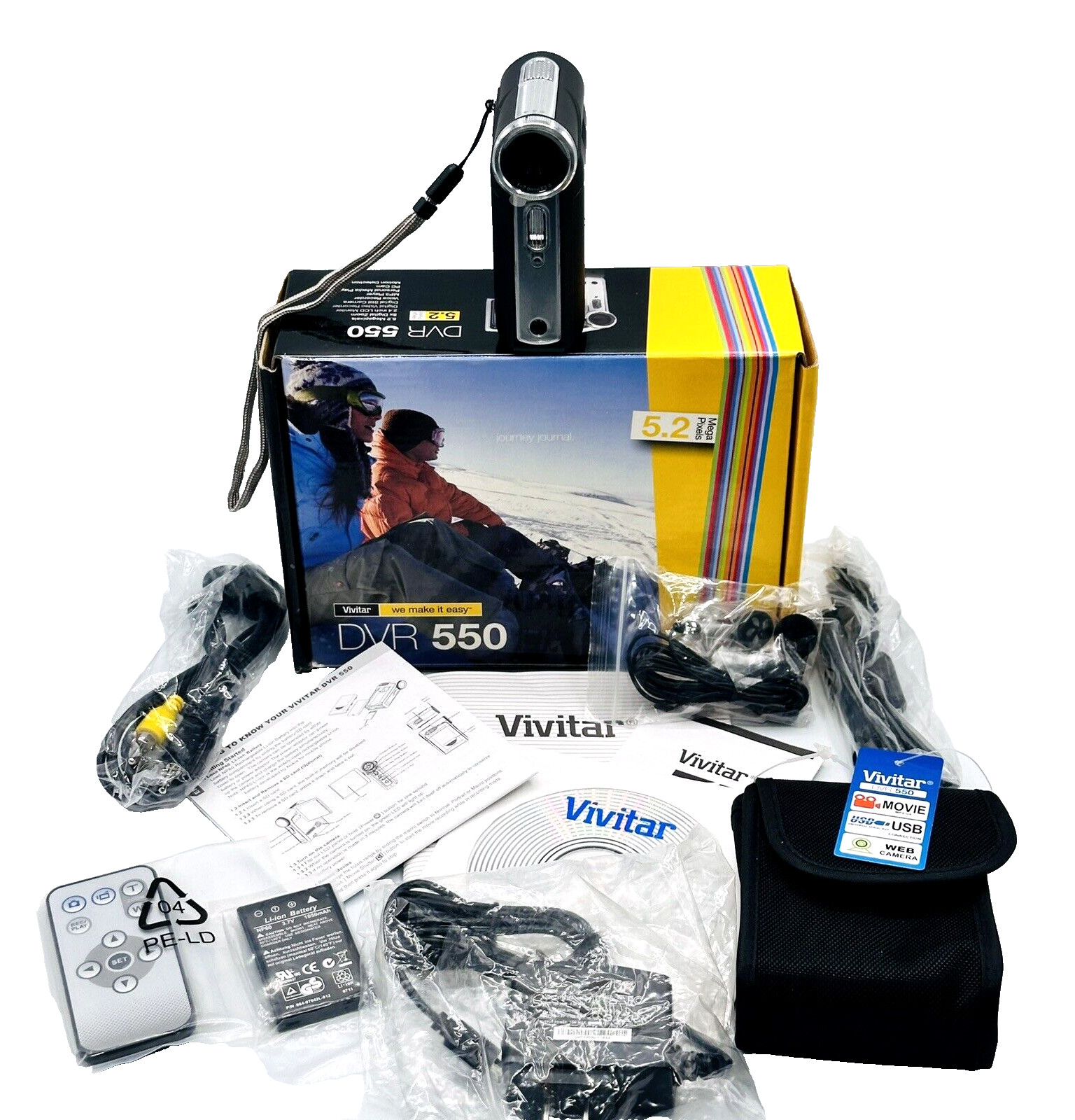 Vivitar DVR 550 5.2MP Handheld Compact Camera Recorder - Black - New & Unused