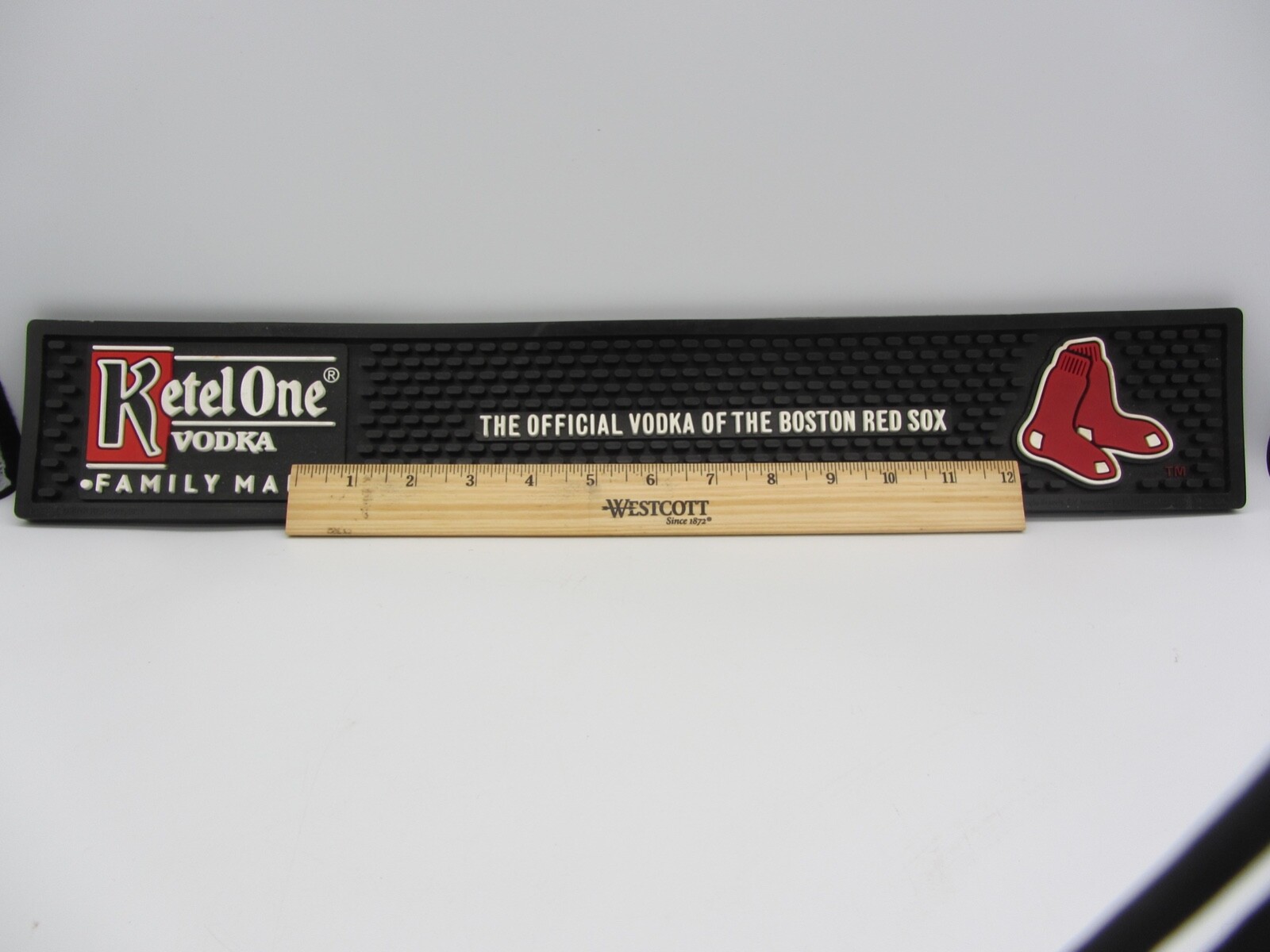 Boston RedSox Ketel One Vodka Runner Black Bar Mat 20' 1/2 by 3' 1/2 by 1/2 New!