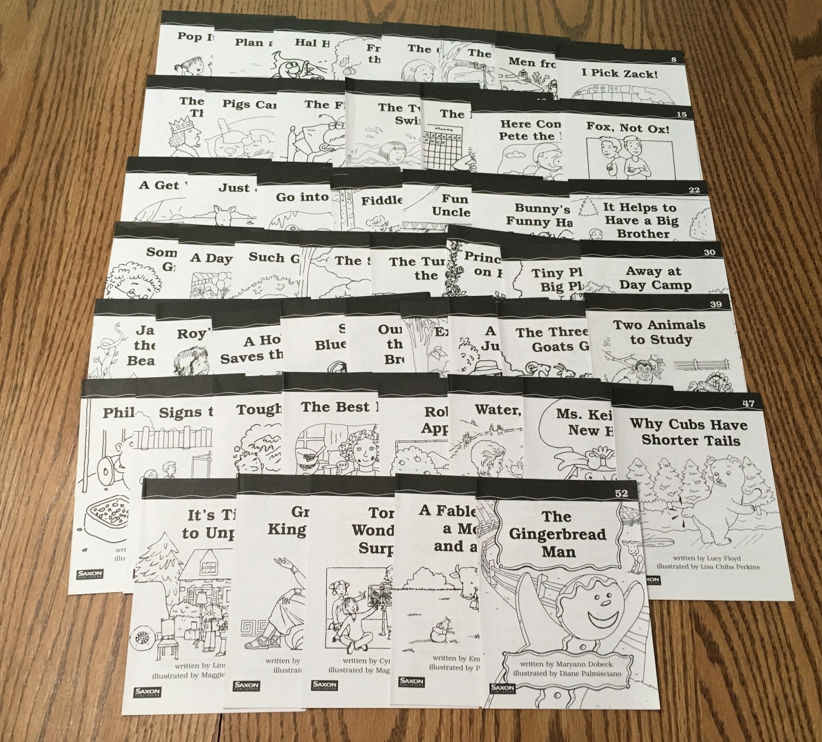 SAXON PHONICS & SPELLING 1ST GRADE DECODABLE TAKE HOME READERS 1 - 52