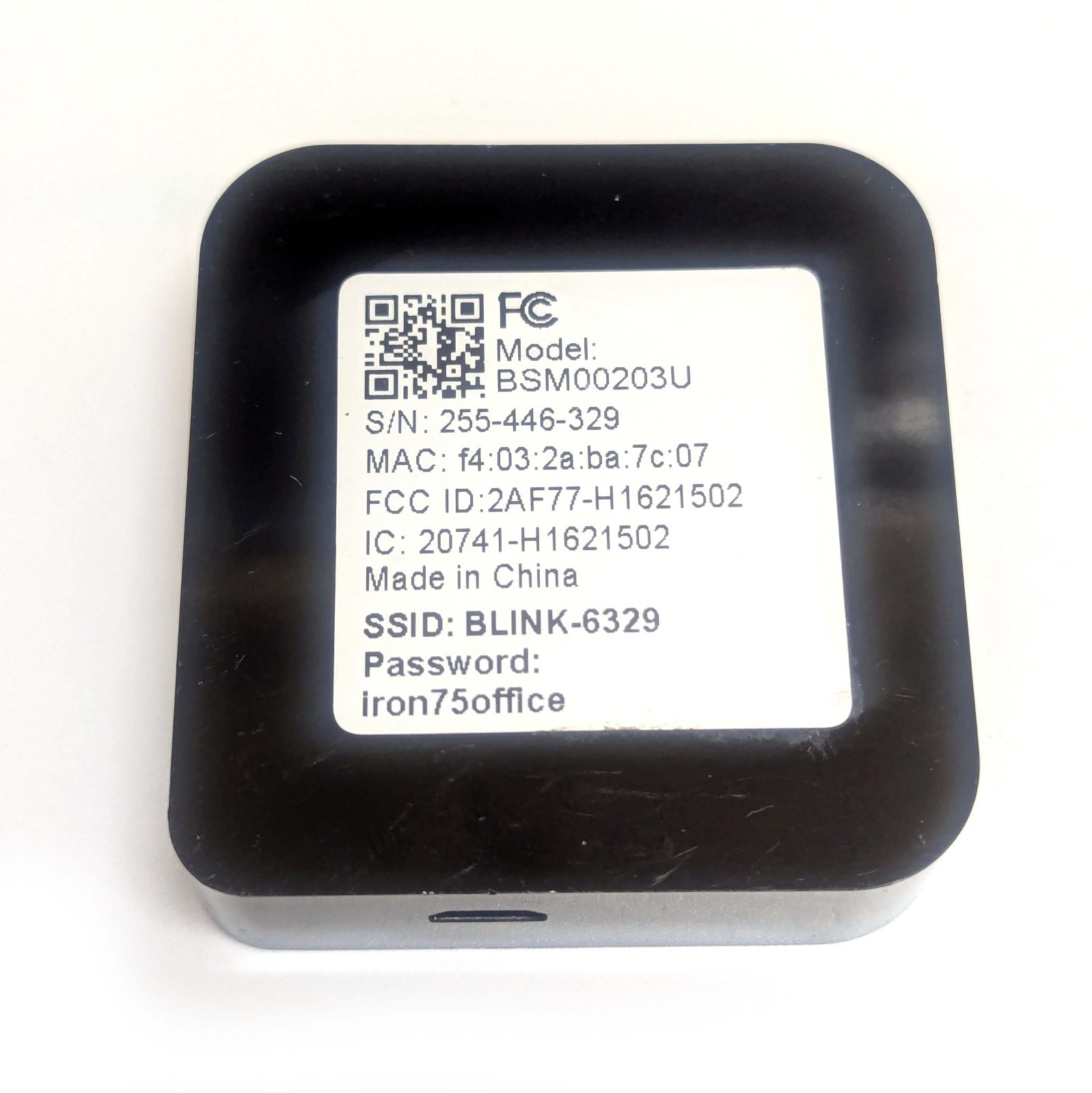 Blink Home Security Sync Module Black Model BSM00203U