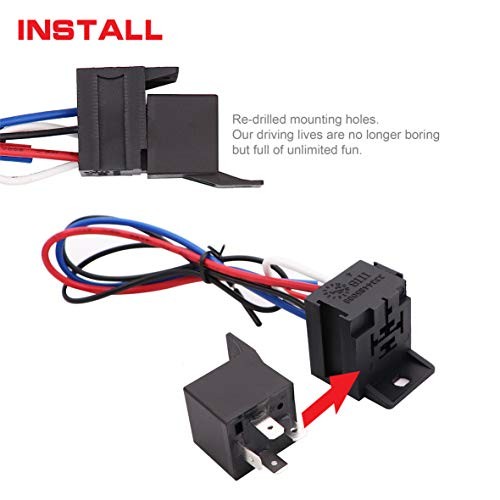 Jeemiter 12V 30A Ignition Switch Panel Kit, 5-in-1 Engine Start Push Button