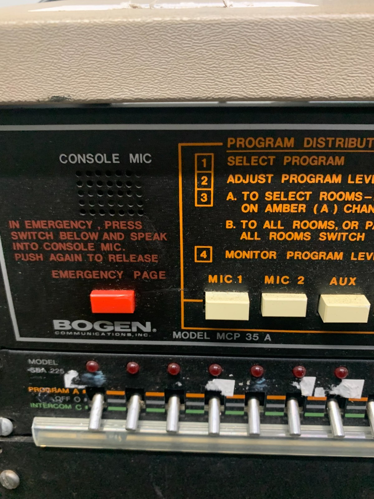 Bogen Model MCP35A Two-Way Communication Master Control Panel