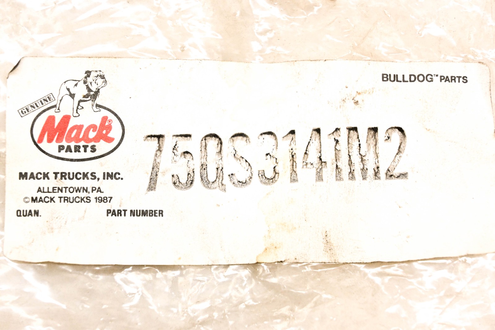 Mack 75QS3141M2 Side Mirror Bracket Bar NOS