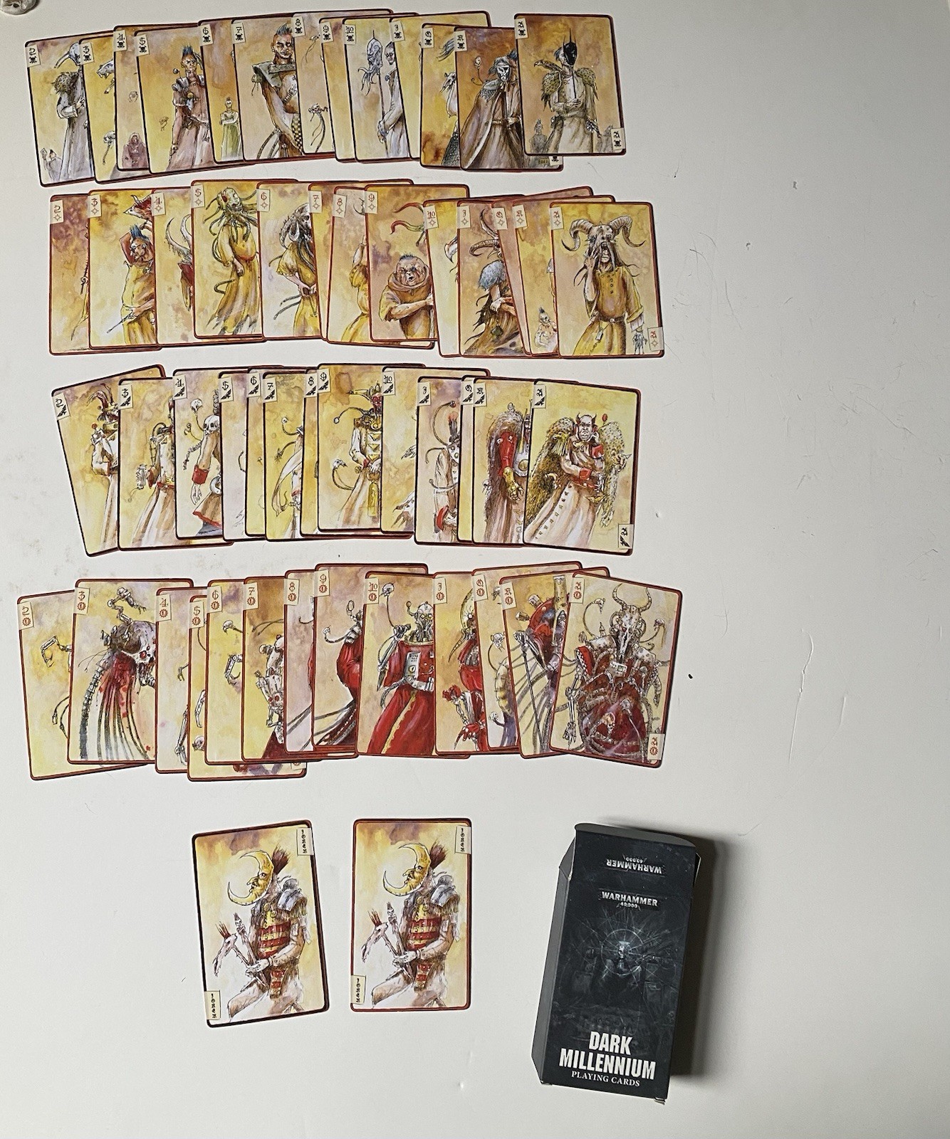 40k Dark Millennium Playing Cards, Blanche, Box Open Good Condition Complete OOP
