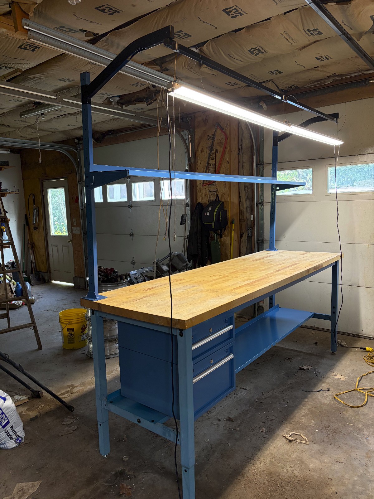Global Industrial Birch Butcher Block Work Bench, Heavy Duty, 8ft X 30"