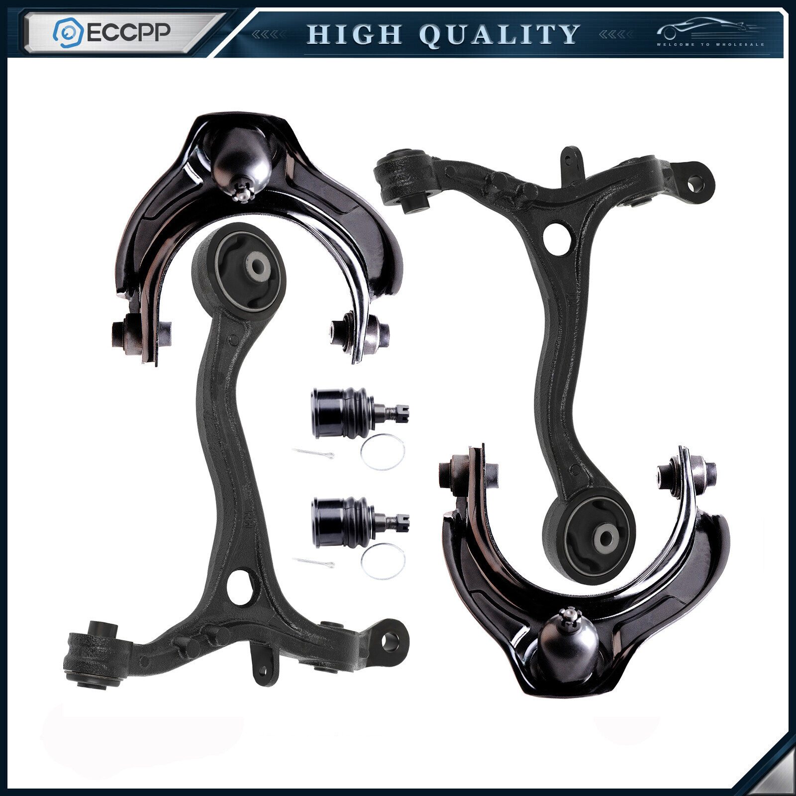 Front Upper & Lower Control Arm Ball Joints For 2008-2014 Honda Accord Acura TSX