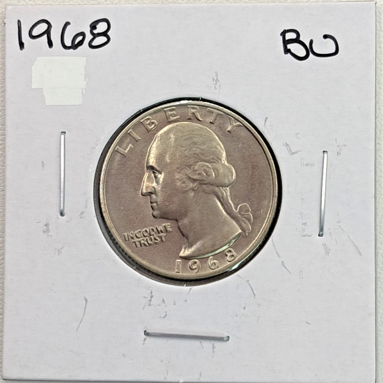1968  Washington Quarter BU (Brilliant Uncirculated) Philadelphia Mint