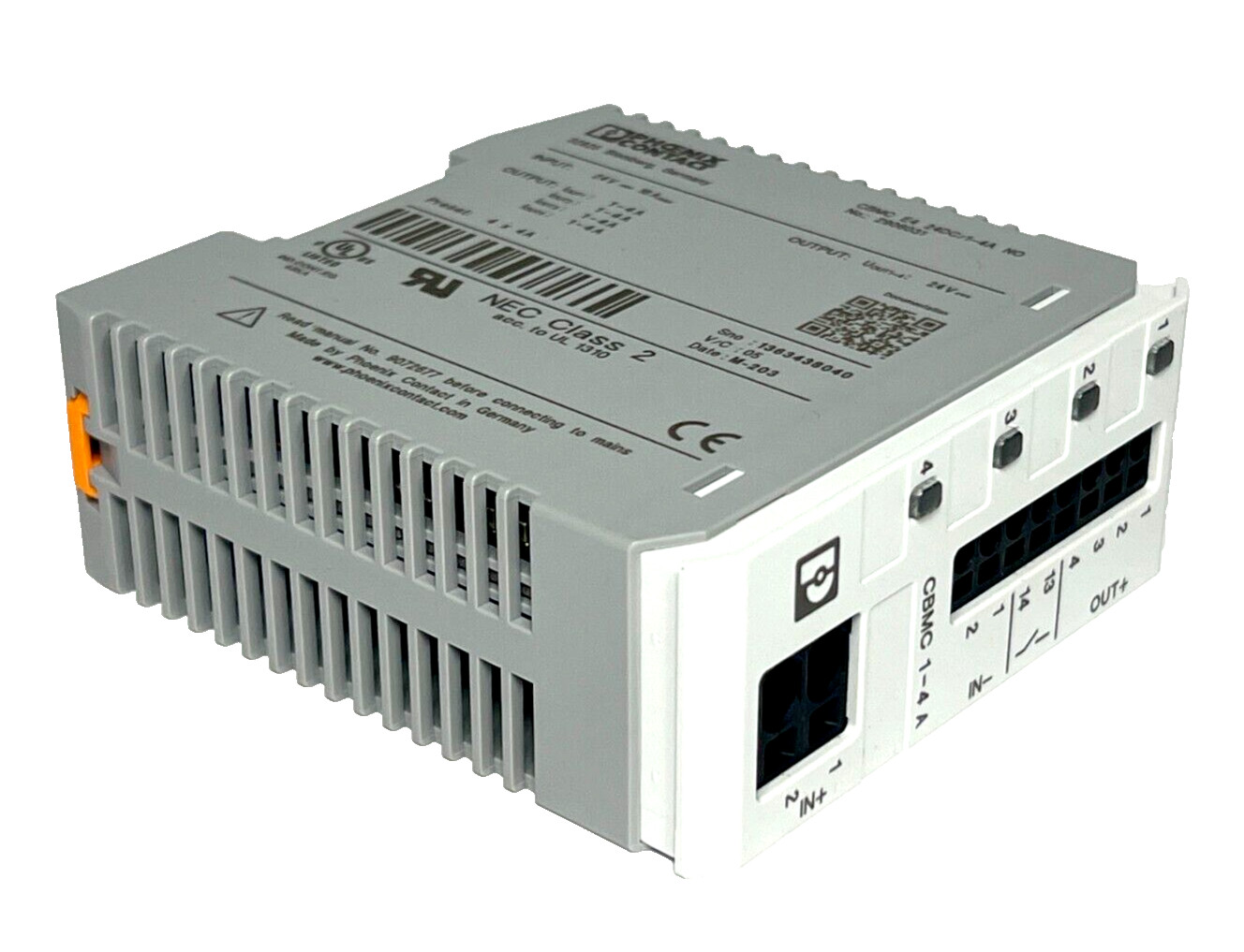 Phoenix Contact CBMC E4 24DC/1-4A NO Electronic Equip Circuit Breaker 2906031