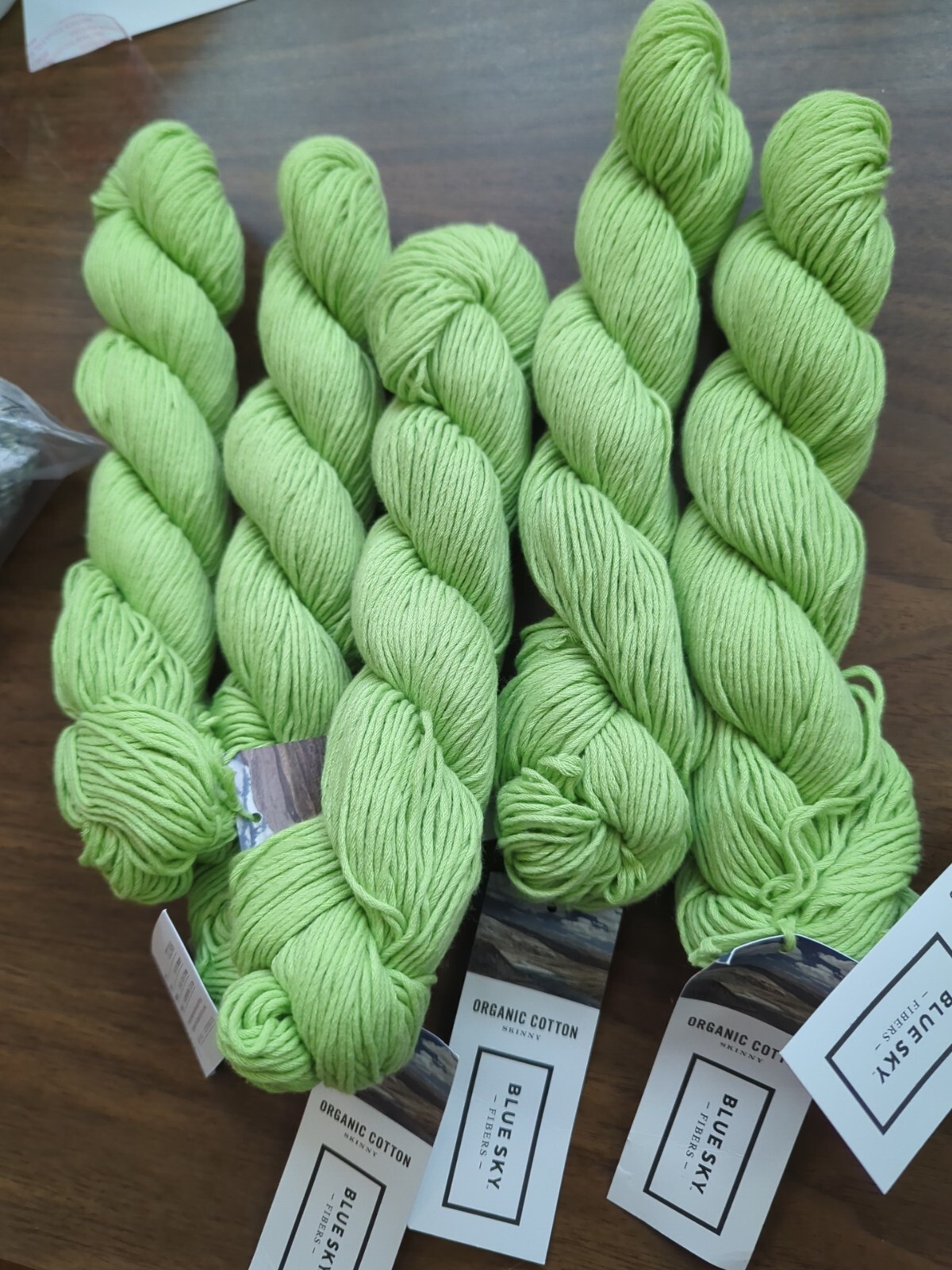 Blue Sky Skinny Cotton Set Of 5 DK 💯 Organic Cotton 150 Yds Ea 🌱 Sprout 303