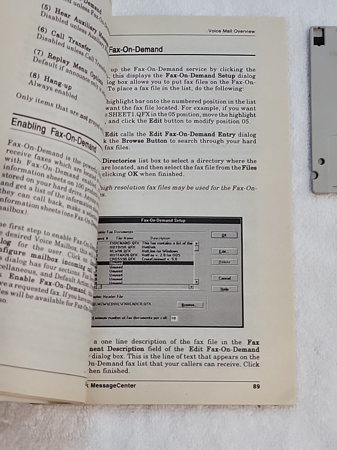Quick Link Message Center Windows User Guide & Flippy Disc - Used