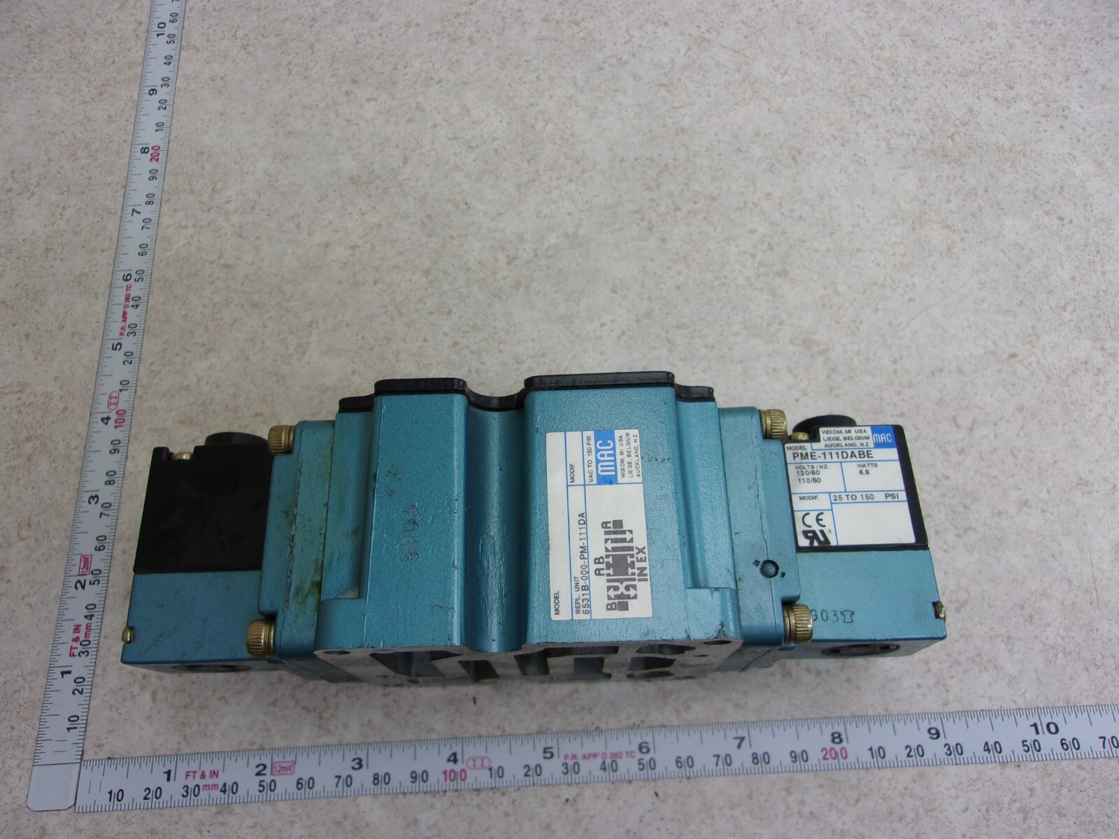 MAC 6531B-000-BMPM-111DA SOLENOID VALVE, F0825
