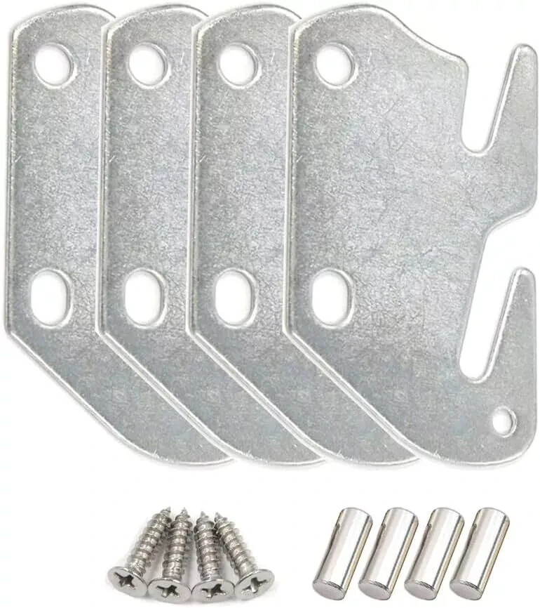 Wood Bed Plates Wood Bed Rail Hook Plates for Bed Frame Bracket Headboard Footbo