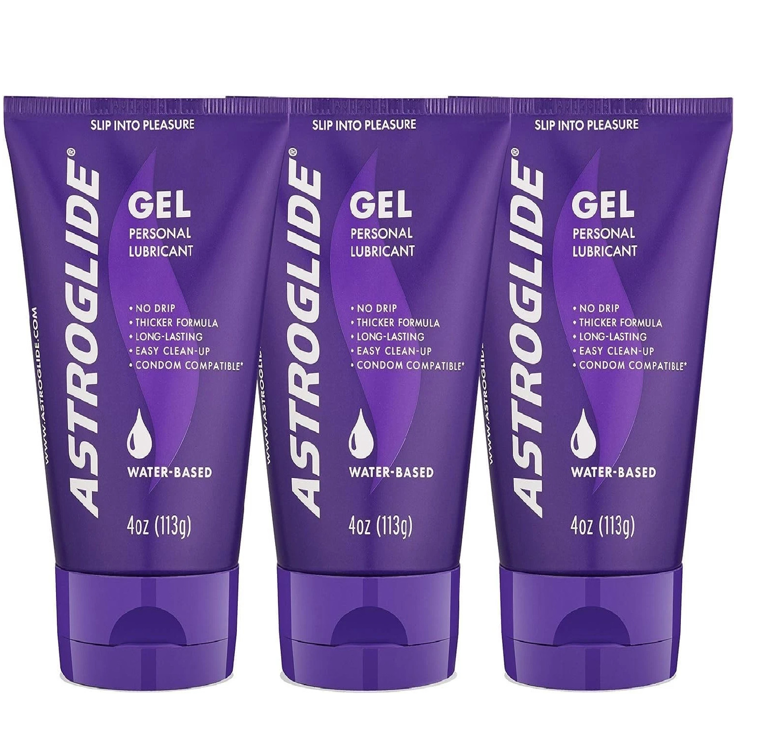 3 Pack - Astroglide Personal Lubricant Gel, 4oz Each