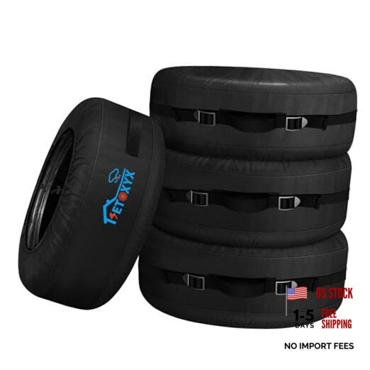 4 Pack Seasonal Tire Tote, 700D Spare Tire Cover, Portable 4 Pack 22" - 31"