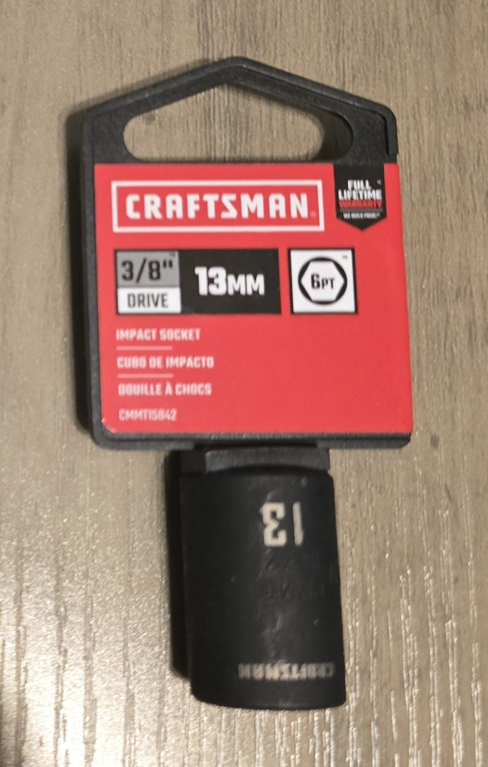 Craftsman 13mm Socket Impact 3/8 Drive 6pt Shallow Socket