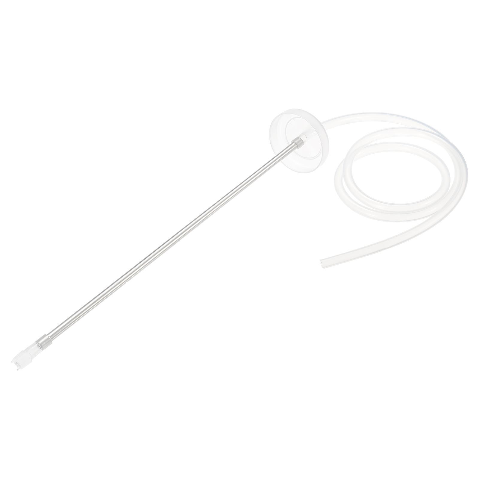 Water Pump Silicone Tubing Clear D6mm L1.4m with Stainless Extended Filter Pipe