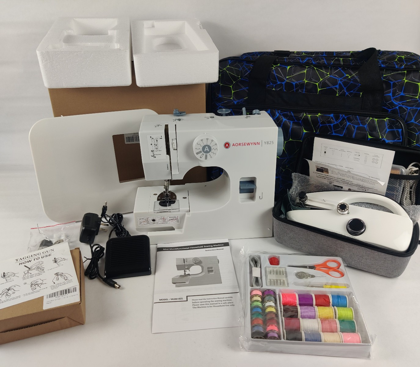 Mini Multifunction Sewing Machine Kit 12 Built-In Stitches for Beginners Kids