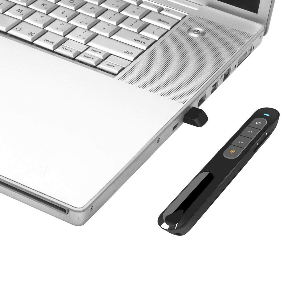 Wireless Presenter, Hyperlink Volume Control Presentation Clicker RF 2.4GHz U...