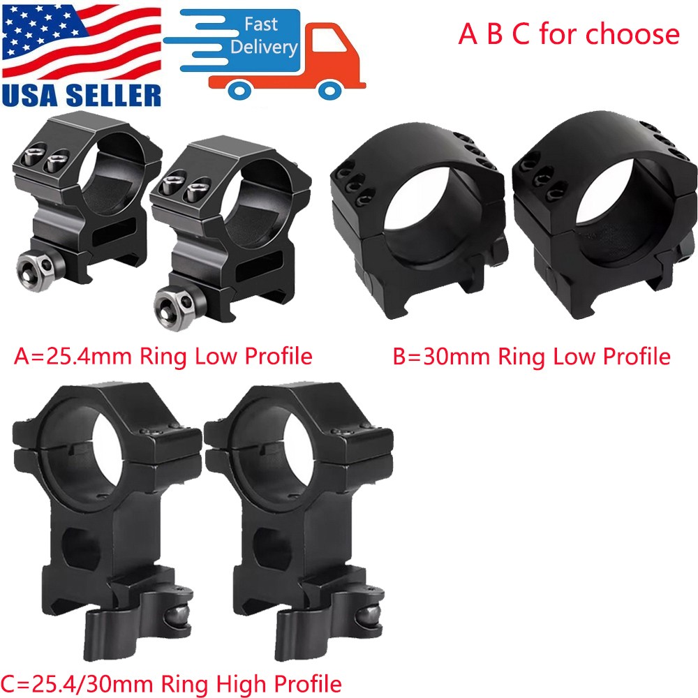 25.4/330mm Ring Low Profile Mount/Quick Release 1"&30mm Ring High Profile Mount